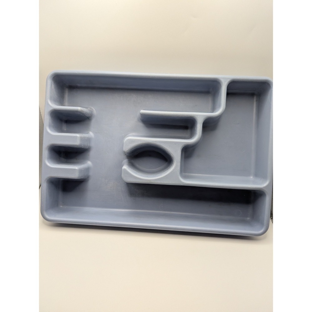 Vtg Rubbermaid Country Blue Utensil Flatware Silverware Tray Drawer Organizer - Picture 3 of 10